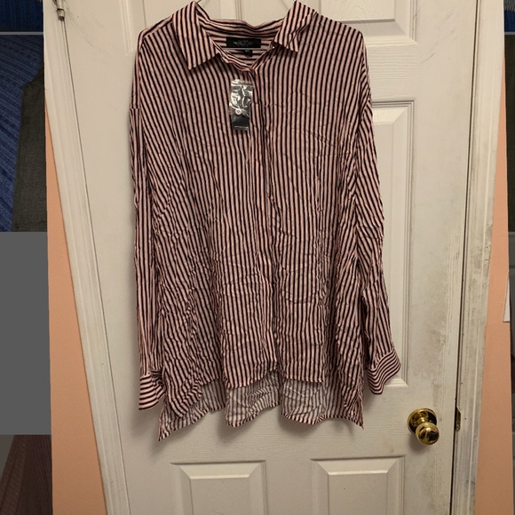 Stripped button up blouse - Picture 2 of 3